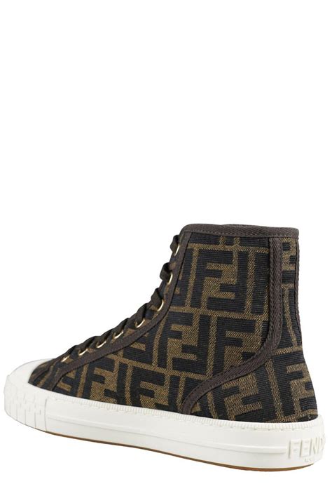 fendi logo high top sneakers.